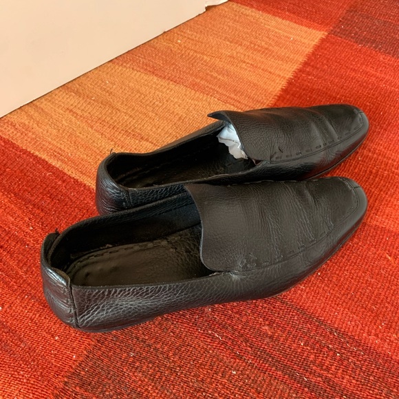 GUCCI classic flats hand pick stitched grained leather - Picture 3 of 4